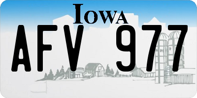 IA license plate AFV977
