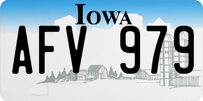 IA license plate AFV979