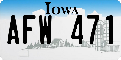 IA license plate AFW471