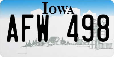 IA license plate AFW498