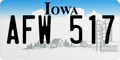 IA license plate AFW517