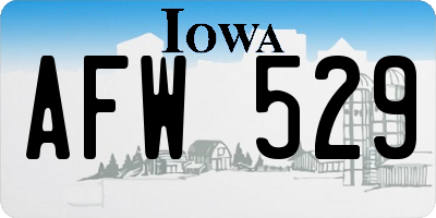 IA license plate AFW529