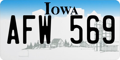 IA license plate AFW569