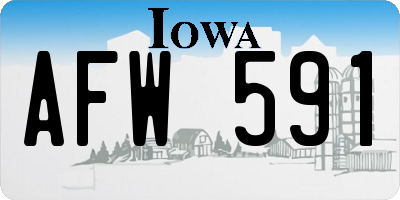 IA license plate AFW591
