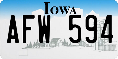IA license plate AFW594