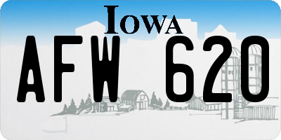 IA license plate AFW620