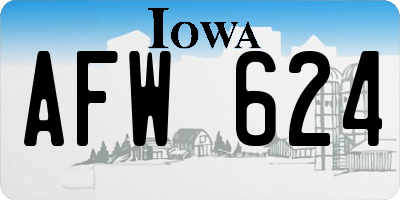 IA license plate AFW624