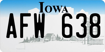 IA license plate AFW638