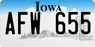 IA license plate AFW655