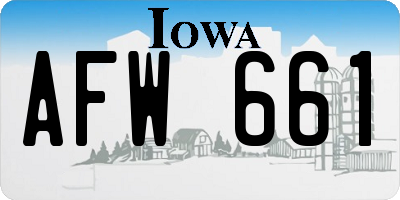 IA license plate AFW661
