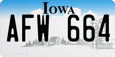 IA license plate AFW664