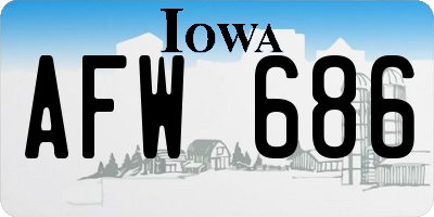IA license plate AFW686