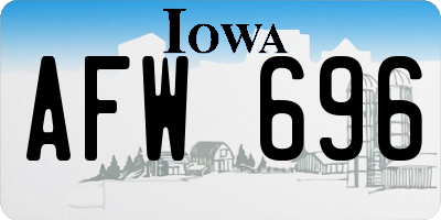IA license plate AFW696