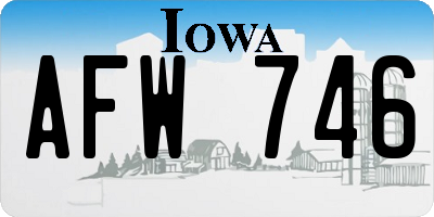 IA license plate AFW746