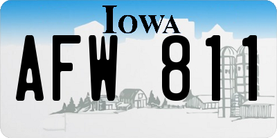 IA license plate AFW811