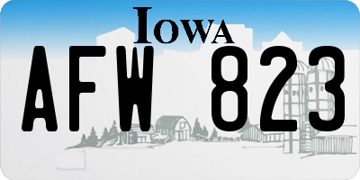 IA license plate AFW823
