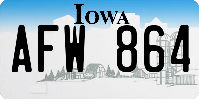 IA license plate AFW864
