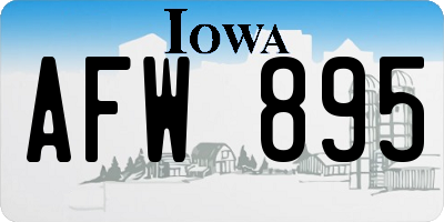 IA license plate AFW895
