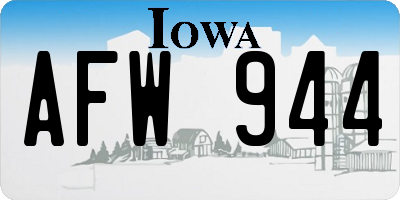 IA license plate AFW944