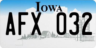 IA license plate AFX032