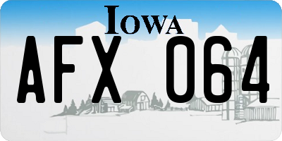 IA license plate AFX064