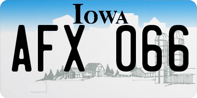IA license plate AFX066