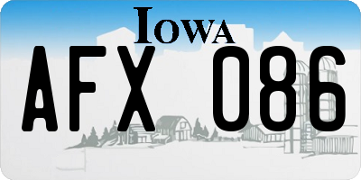 IA license plate AFX086