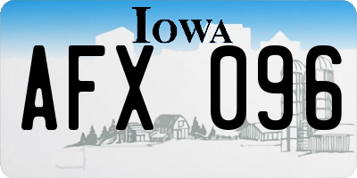 IA license plate AFX096