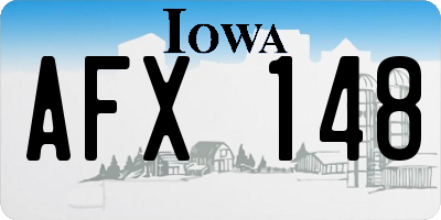 IA license plate AFX148