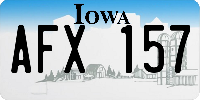 IA license plate AFX157