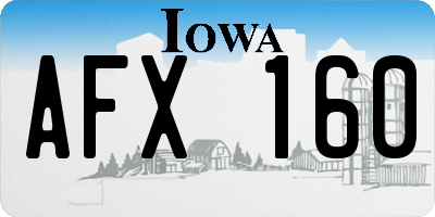 IA license plate AFX160