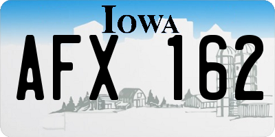 IA license plate AFX162