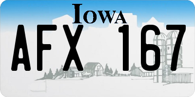 IA license plate AFX167