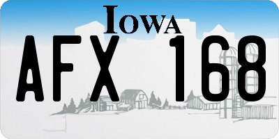 IA license plate AFX168