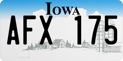 IA license plate AFX175