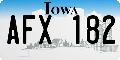 IA license plate AFX182