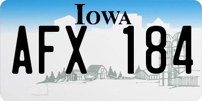 IA license plate AFX184