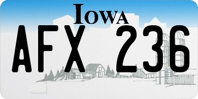 IA license plate AFX236