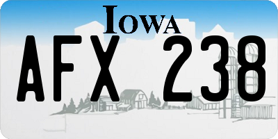 IA license plate AFX238