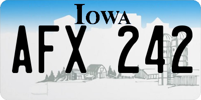IA license plate AFX242