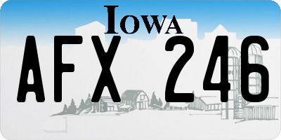 IA license plate AFX246