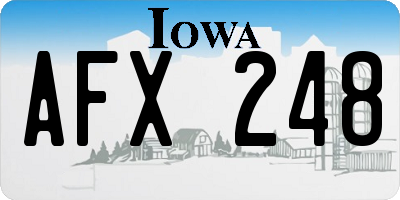 IA license plate AFX248