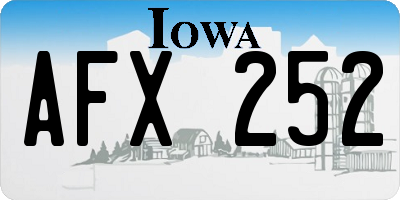 IA license plate AFX252