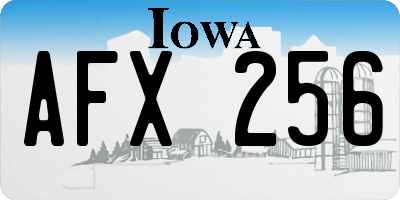 IA license plate AFX256