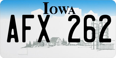 IA license plate AFX262