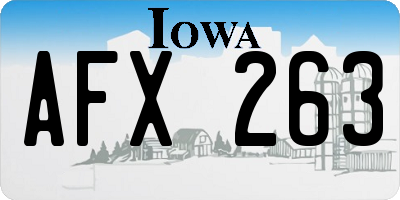 IA license plate AFX263