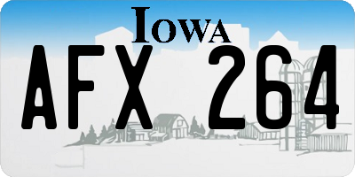 IA license plate AFX264