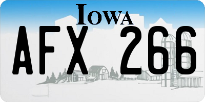 IA license plate AFX266