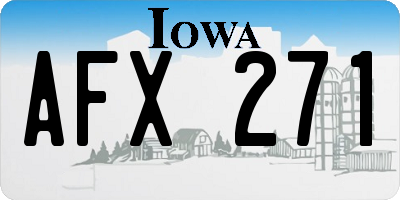 IA license plate AFX271