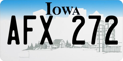 IA license plate AFX272